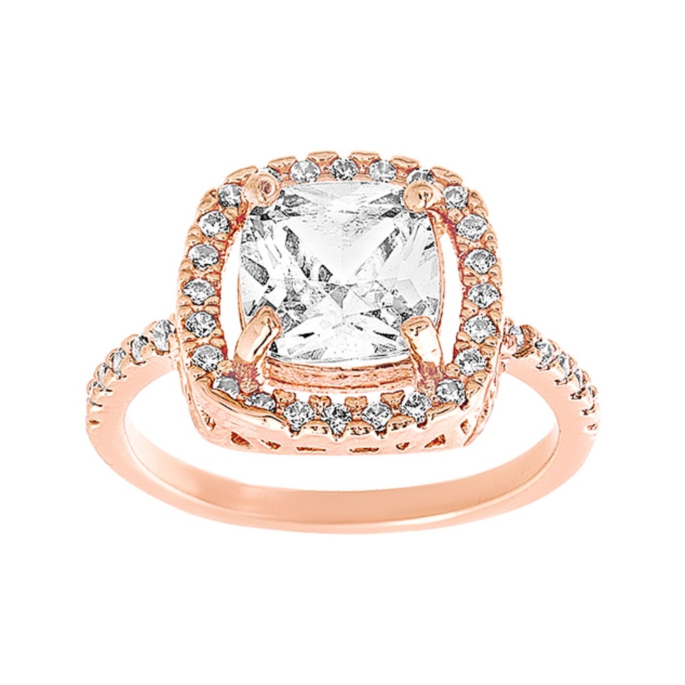 💎HPx2💎Super Gorgeos Halo Square Ring - Picture 2 of 9